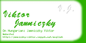 viktor jamniczky business card